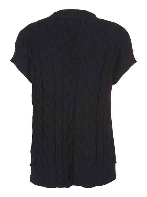 Cable-knit cotton yarn waistcoat S MAX MARA | 2429356011600004